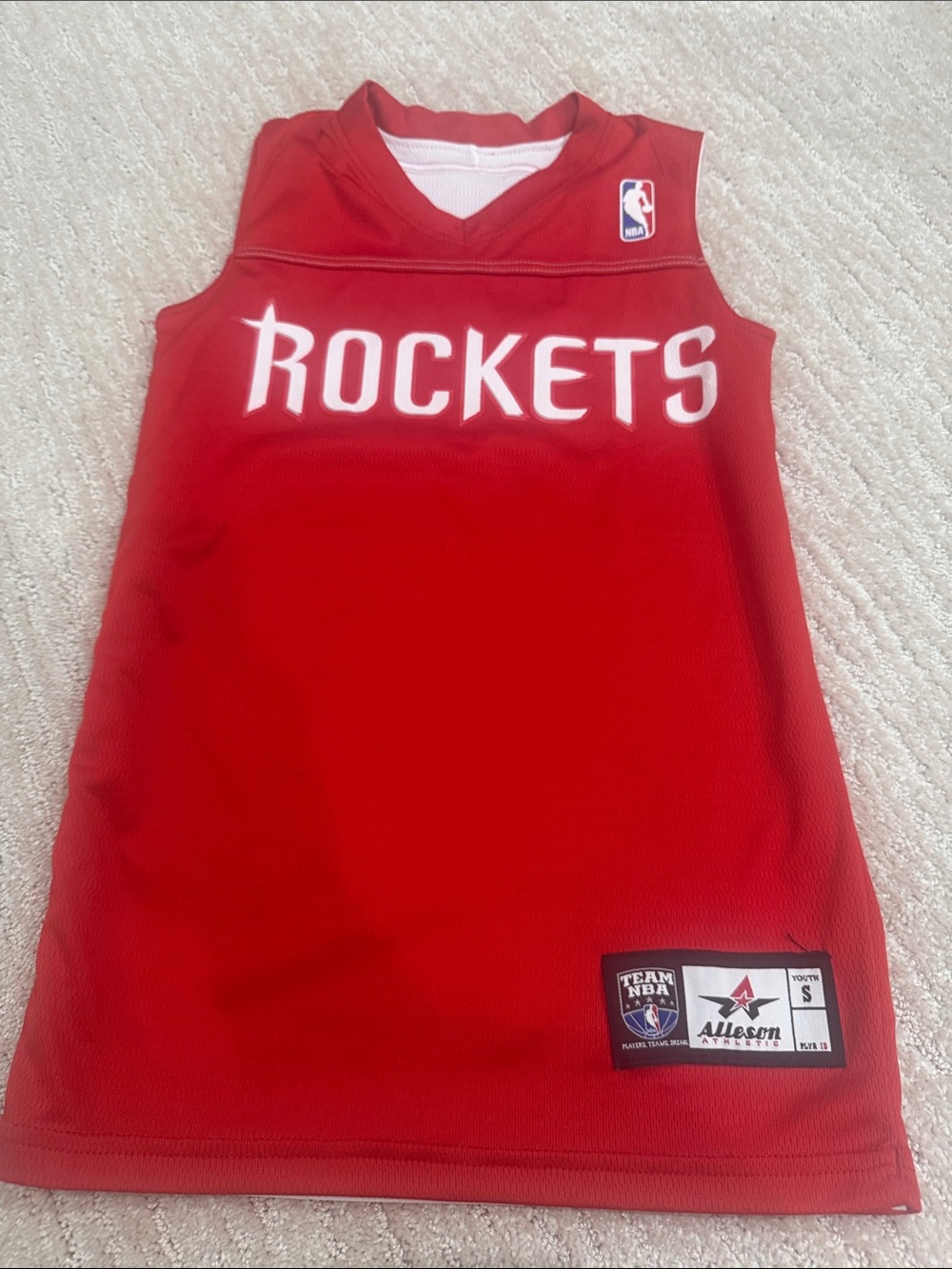 NBA Rockets Red Youth Basketball Jersey -
